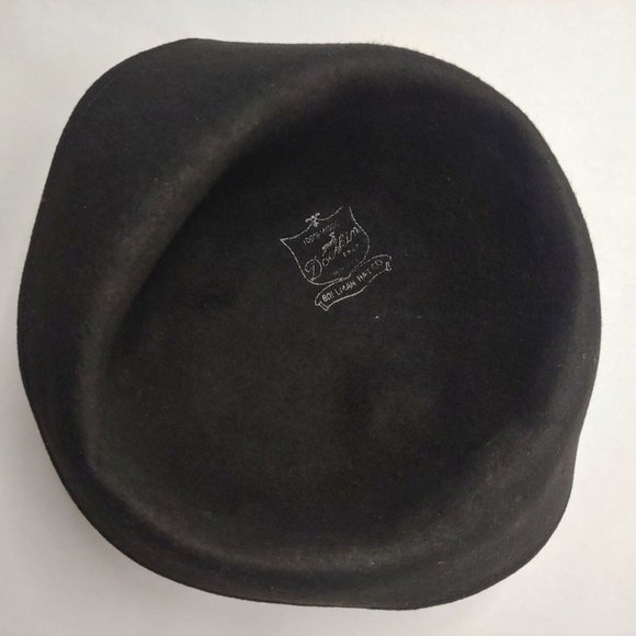 Vintage Bollman Hat Co Doeskin Youth Felted Wool Hat Black Kids READ - Picture 4 of 9
